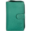 Womens RFID Safe Soft Leather Card Wallet with Zip pocket Gift Boxed -