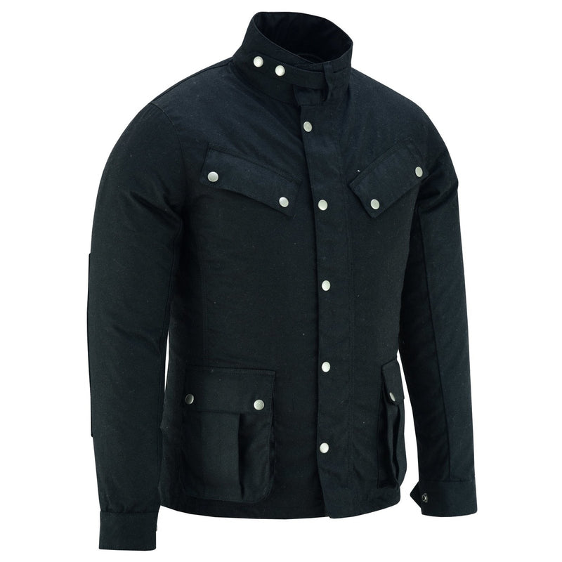 Zodiac Waxed Cotton Motorcycle Jacket Textile Biker Fashion -